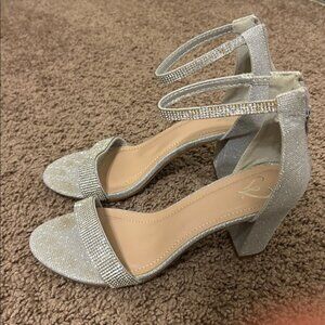 Windsor Silver Strappy Heeled Sandals